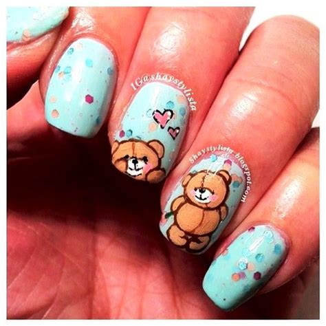 Stylish Board Will You Try These Adorable Teddy Bear Nail Arts? | Bears nails, Crazy nail art ...