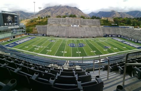 Maverik Stadium at Utah State University features one of the best views in college football ...