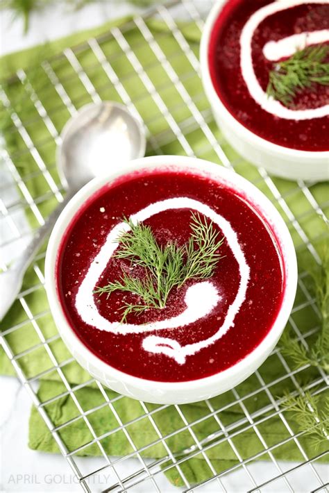 Beetroot Soup Recipe with Coconut Milk Drizzle - April Golightly