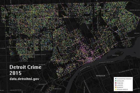 Crime map Detroit - Detroit crime map (Michigan - USA)