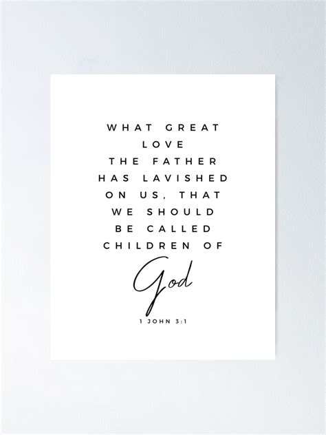 "We Should Be Called Children Of God 1 John 3 1 Bible Verse Print Scripture Quote Print ...