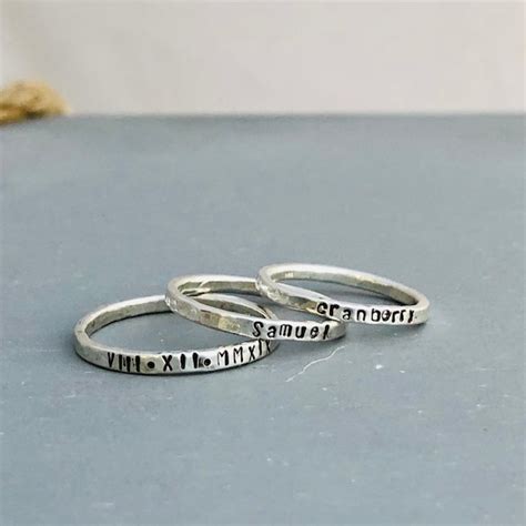 Name Ring Sterling Silver - Etsy