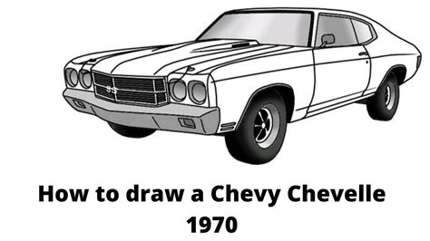 How to draw a muscle car in 2 minutes || 1970 Chevy Chevelle - YouTube