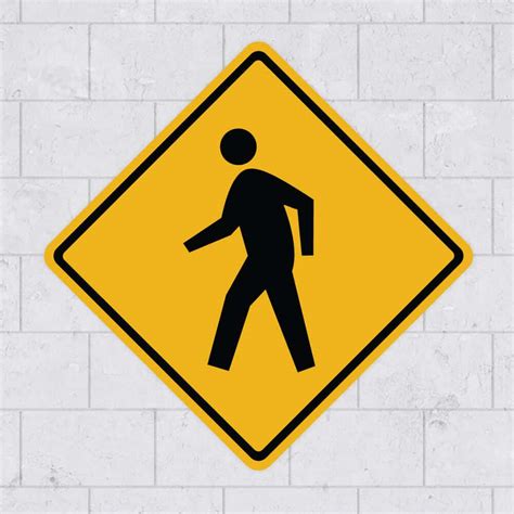 Pedestrian Crosswalk Sign | People Crossing Sign | Sticker Genius