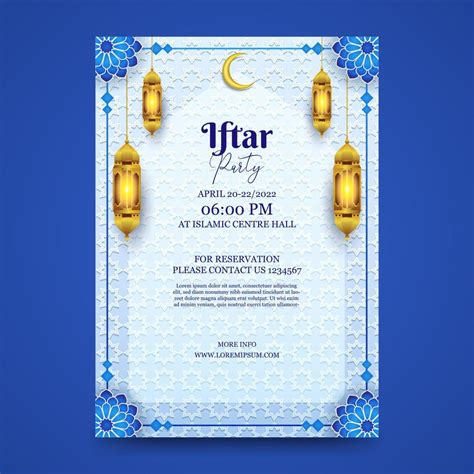 Iftar invitation template. ramadan kareem. 6962238 Vector Art at Vecteezy