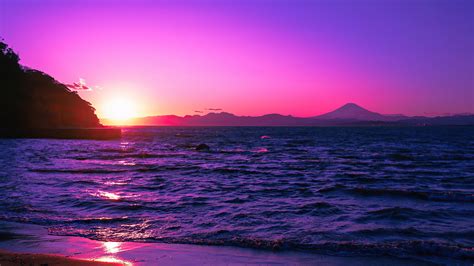 1920x1080 Beautiful Evening Purple Sunset 4k Laptop Full HD 1080P ,HD ...