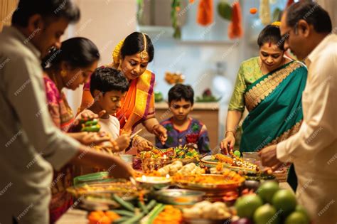 Premium AI Image | Indian family gathering celebration of festival lifestyle