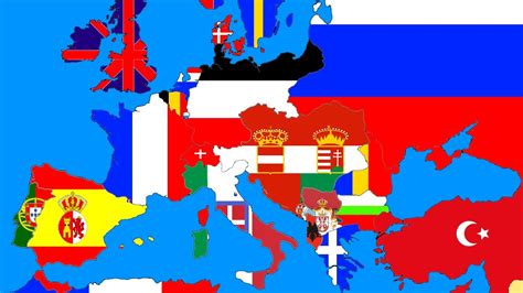 Speedart: 1914 Flag-Map of Europe - YouTube