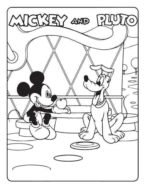 Mickey Pluto Coloring Pages