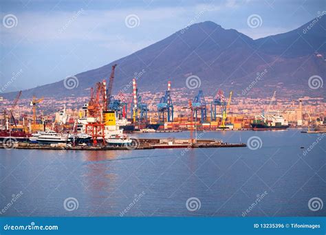 Port of Naples stock photo. Image of harbor, view, industry - 13235396