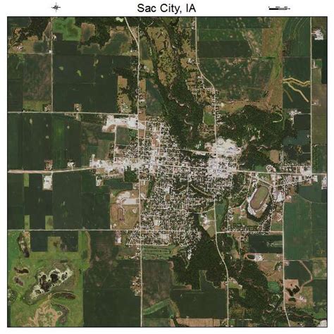 Aerial Photography Map of Sac City, IA Iowa