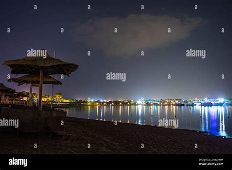 Beach in Hurghada, Egypt during nighttime Stock Photo - Alamy