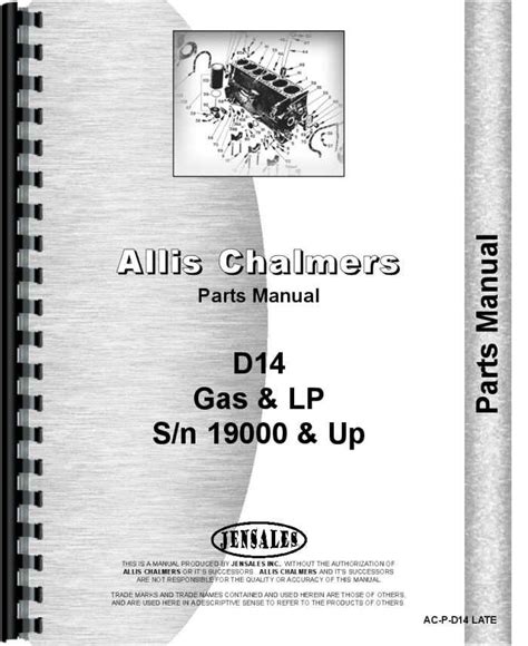 Allis Chalmers D14 Tractor Parts Manual