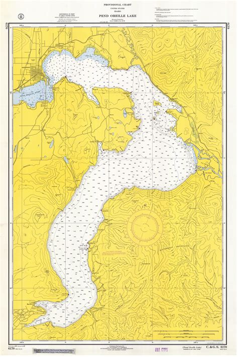 Lake Pend Oreille - 1965 Nautical Chart - Inland Lakes - OLD MAPS