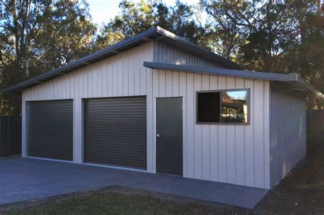 Double Skillion Sheds and Garages with Eaves for sale - Ranbuild | Shed homes, Skillion roof, Shed