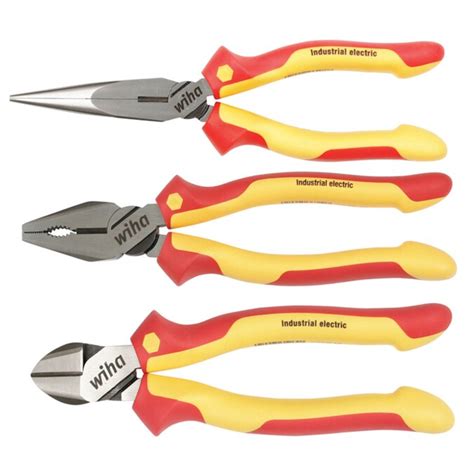 Wiha 8-in Insulated Electrical Assorted Pliers with Wire Cutter in the Plier Sets department at ...