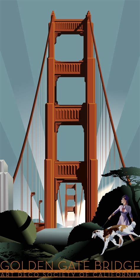 Golden Gate Bridge Art Deco - miaeroplano