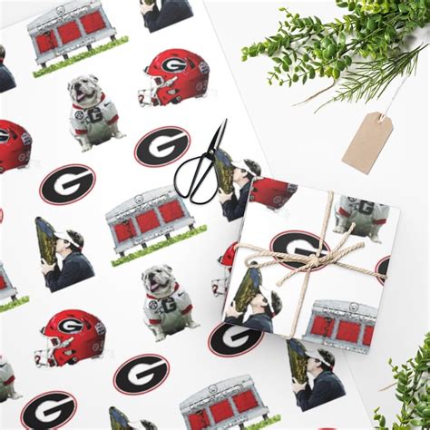 Georgia Bulldogs Gift Wrapping Paper 2 Sizes - Etsy