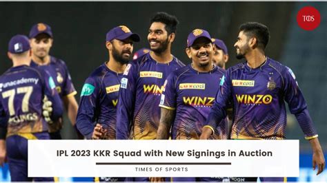 IPL 2023 KKR Squad with New Signings in Auction