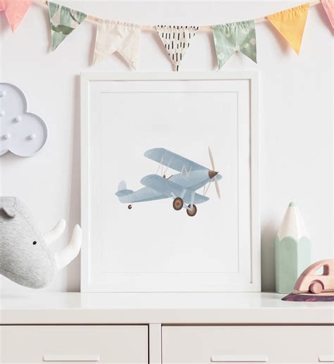 Vintage Plane Print Biplane Wall Art Printable Wall Art - Etsy