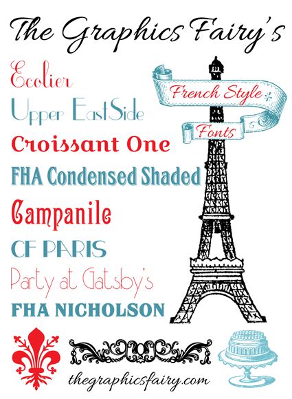 Best Free French Fonts - The Graphics Fairy