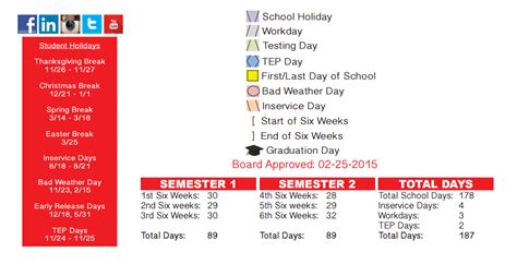 E B Reyna Elementary - School District Instructional Calendar - La Joya ...