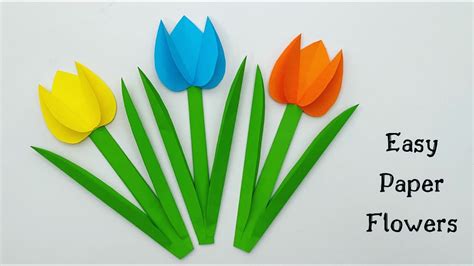 How To Make Paper Flowers Easy For Kids - 10 Construction Paper Flowers ...