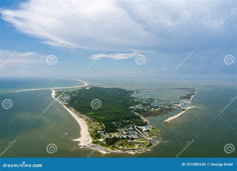 Aerial View of Dauphin Island, Alabama and Fort Gaines in July of 2022 Stock Photo - Image of ...