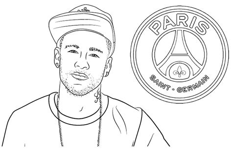 Coloring page UEFA Champions League 2020 : Neymar Jr. - PSG 13