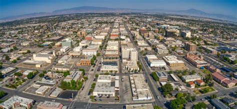 Aerial View of Downtown Bakersfield, California Skyline Stock Image ...