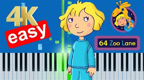 64 Zoo Lane Theme Song (Slow Medium Easy) Piano Tutorial 4K - YouTube