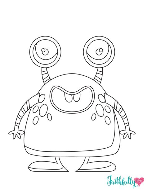 Monstor Coloring Pages Free Printable - SladeropBray