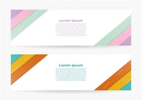 Premium Vector | Set of colorful line banner design