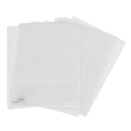 Unique Bargains Portable Plastic Clear A4 Paper Document File Folder ...