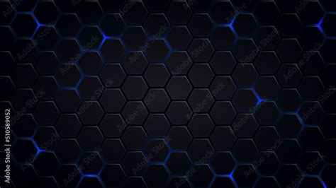 Abstract Futuristic background with hexagons . dark sci-fi hi-tech ...