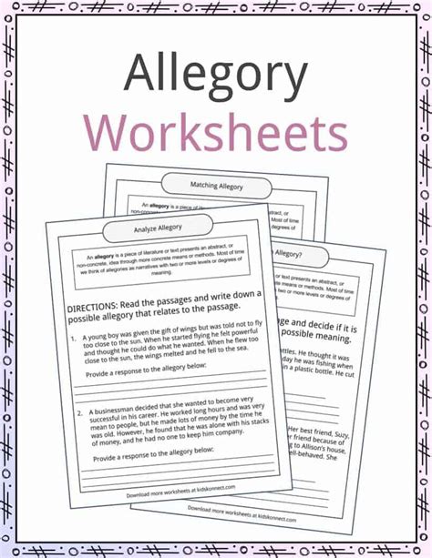 Allegory Examples, Definition and Worksheets | KidsKonnect