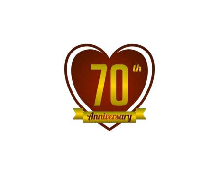 Seventy Years Anniversary Badge Decorative Badges Postcard Vector ...