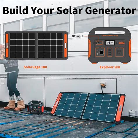 Jackery Explorer 500 + 1x SolarSaga 100W Solar Panel Solar Generator K ...