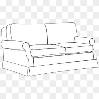 Sofa Couch Furniture Home Room Interior House - Clipart Black And White Sofa, HD Png Download ...