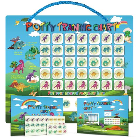 Buy Potty Training Chart for Toddlers, SKYROKU Reusable Magnetic-Stickers Potty Chart That ...