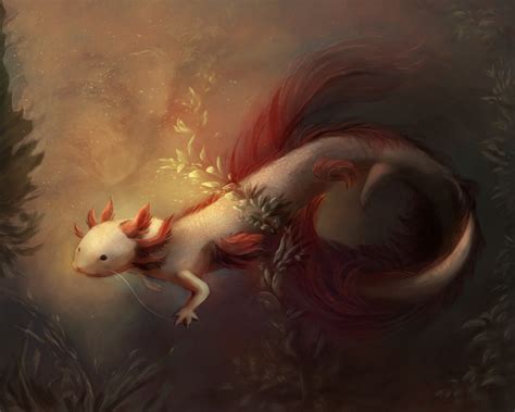 ArtStation - Axolotl dragon