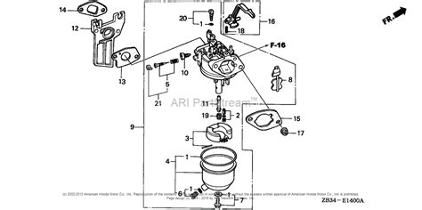 Honda Small Engine Carburetor Diagram