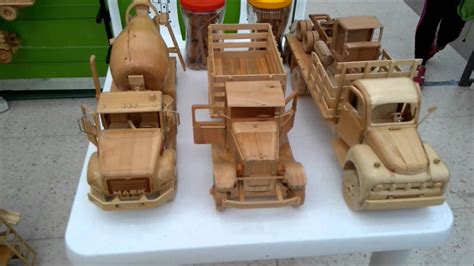 ARTESANÍAS EN MADERA (CAMIONES, CARROS Y MIXER) PARTE 2 | Carritos de madera, Camión de madera ...