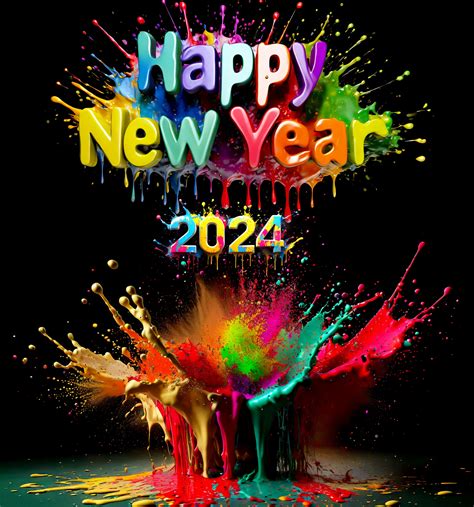 Happy New Year, 2024, Greeting Card Free Stock Photo - Public Domain Pictures