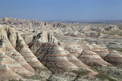 Colorful Eroded Landscape of the Badlands of South Dakota Stock Image ...