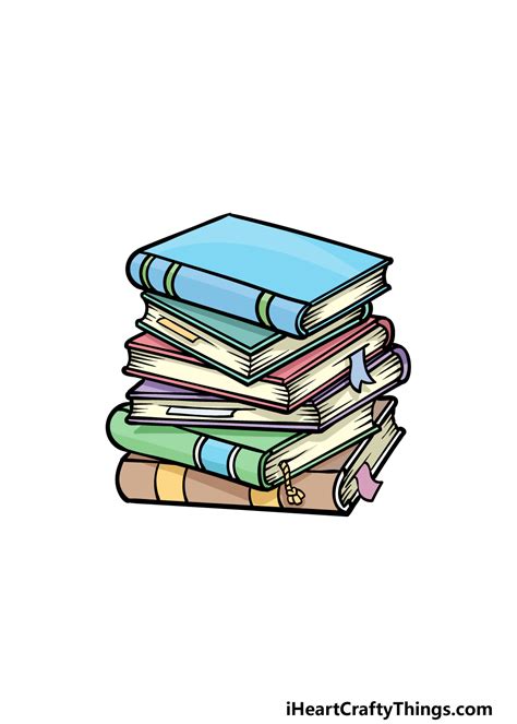 How To Draw A Stack Of Books - Possibilityobligation5