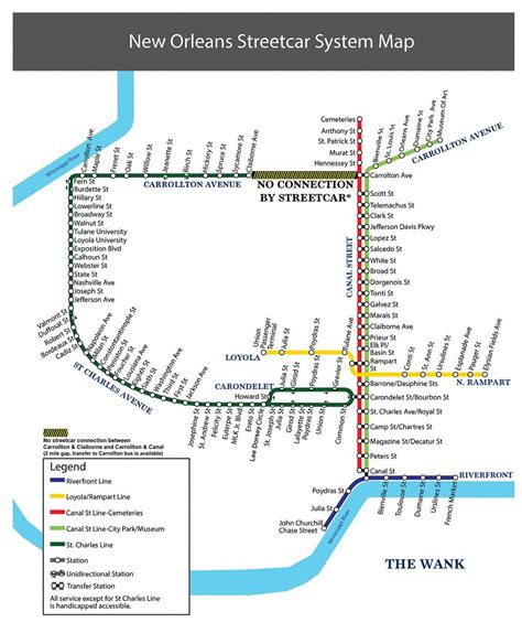 New Orleans Streetcar Map Printable - Printable Templates