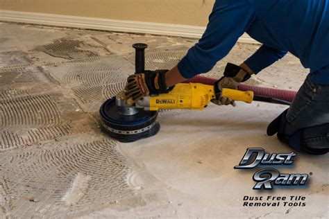 Thinset Removal Dust Free with DustRam Equipment - Dust Free Tile ...