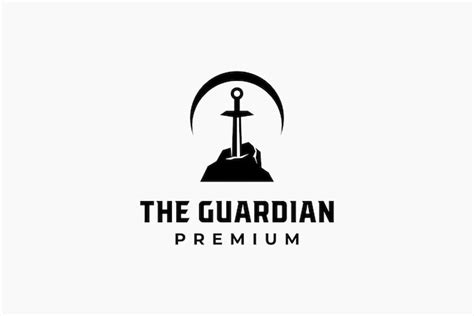 Premium Vector | The guardian logo premium