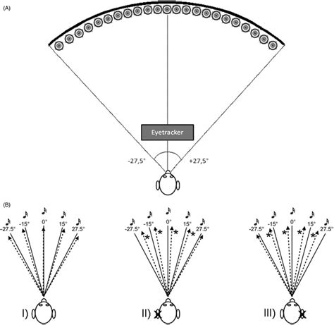 (a) Test setup, and (b) schematic depiction of the direction of gaze ...